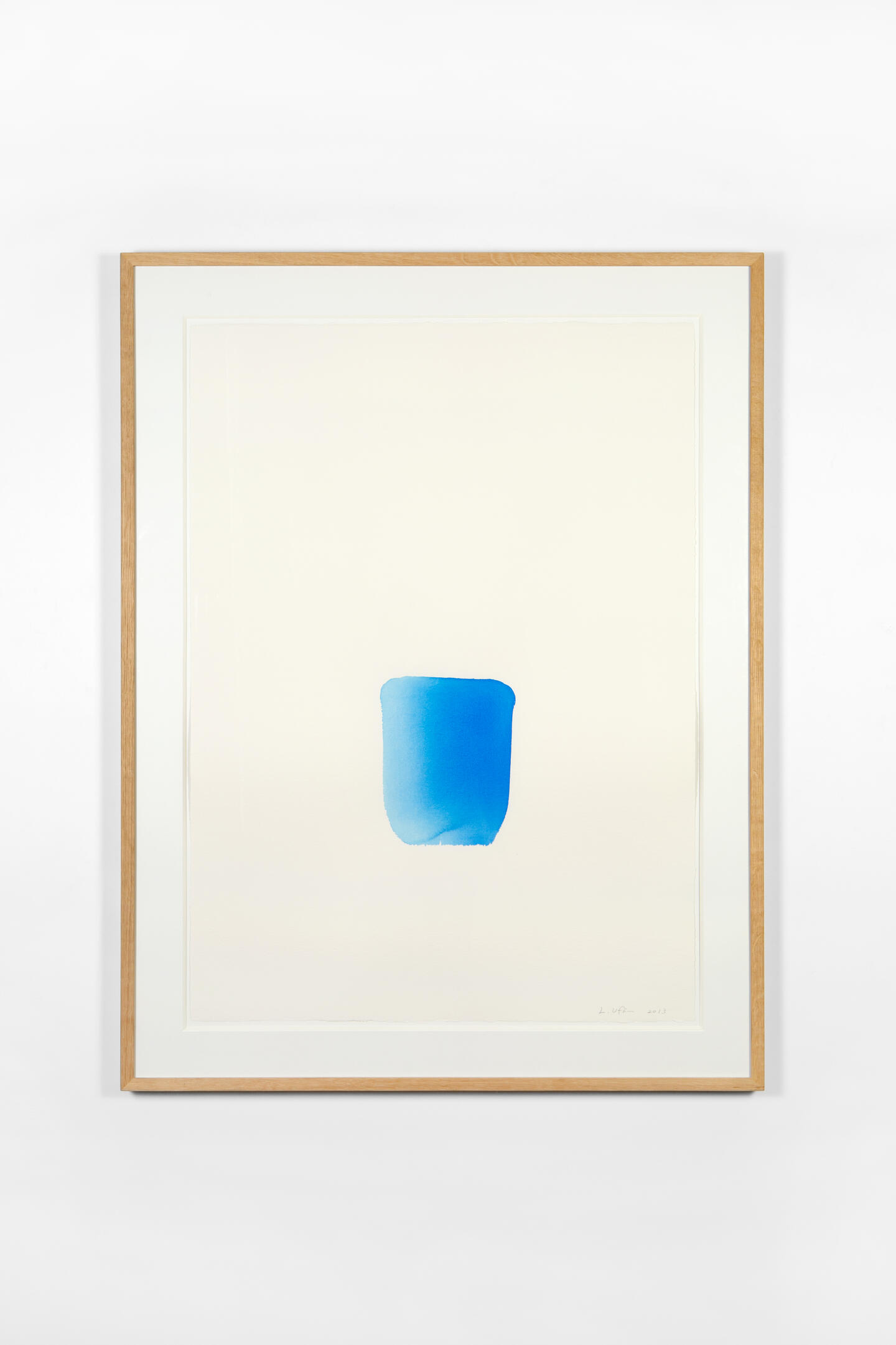 Lee Ufan  Dialogue, 2013  Aquarelle sur papier / Watercolor on paper  104 x 76 cm  (41 x 29 7/8 in.)  Framed   125,5 x 96,5 x 4 cm  (49 1/4 x 37 3/4 x 1 5/8 in.)  (LU49)      © Lee Ufan, Adagp, Paris, 2024.  Courtesy the artist and Mennour, Paris